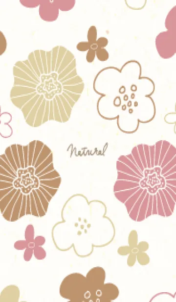 [LINE着せ替え] カラフル お花 和紙17の画像1