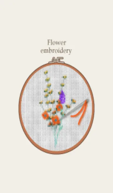 [LINE着せ替え] Flower embroidery 57の画像1