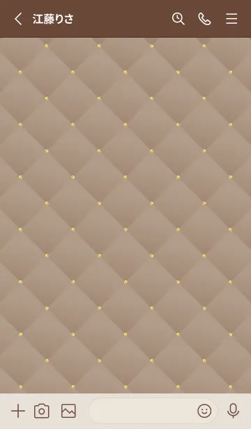 [LINE着せ替え] LOVE QUILTING -dusky beige brown-の画像2