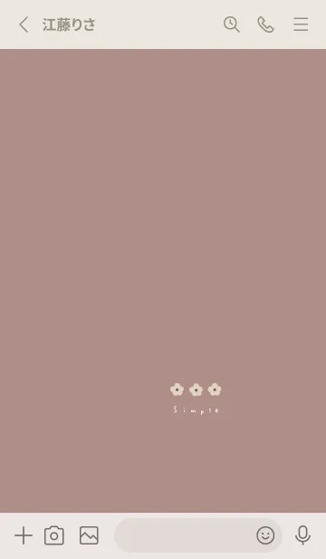 [LINE着せ替え] 大人可愛いお花。くすみピンク。の画像2