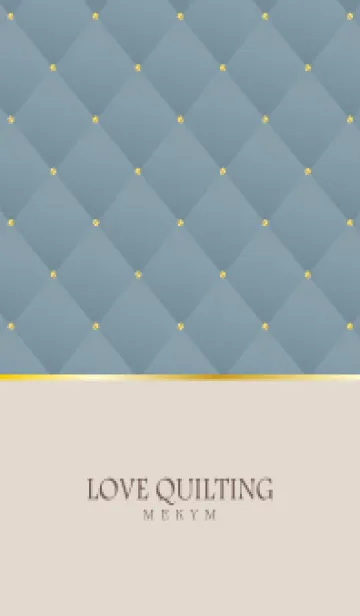 [LINE着せ替え] LOVE QUILTING -dusky blue green-の画像1