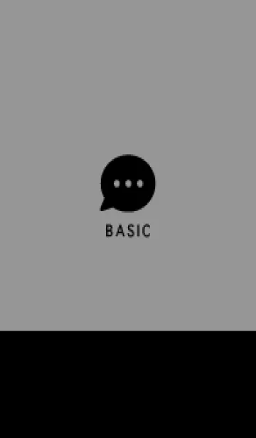 [LINE着せ替え] Simple&Basic  ブラック×グレーの画像1