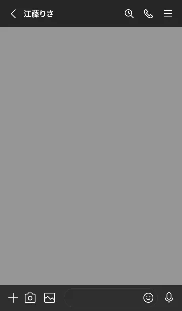 [LINE着せ替え] Simple&Basic  ブラック×グレーの画像2