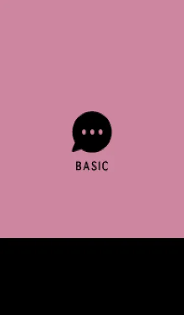 [LINE着せ替え] Simple&Basic  ブラック×ピンクの画像1