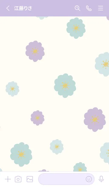 [LINE着せ替え] 北欧風 カラフル花々16の画像2