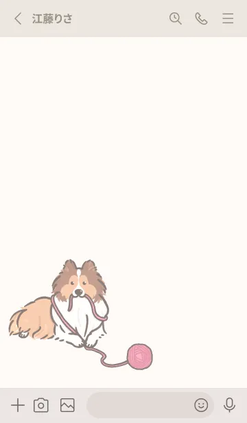 [LINE着せ替え] Smiling Sheltieの画像2