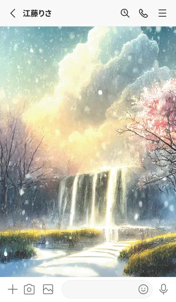 [LINE着せ替え] 優美な冬の風景の着せかえ(Winter-1856)の画像2