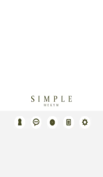 [LINE着せ替え] SIMPLE-ICON WHITE GRAY 15の画像1