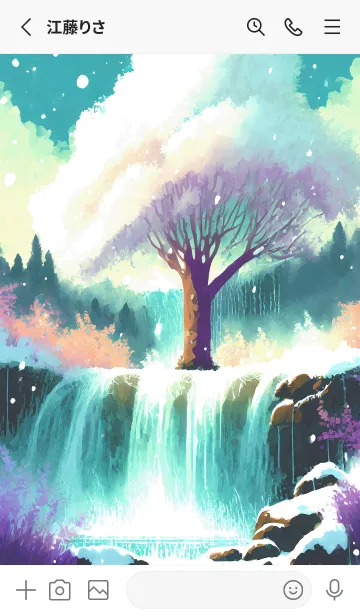 [LINE着せ替え] 優美な冬の風景の着せかえ(Winter-1858)の画像2