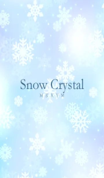 [LINE着せ替え] SnowCrystal-BLUE 19の画像1