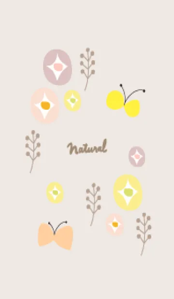 [LINE着せ替え] 花と蝶と草22の画像1