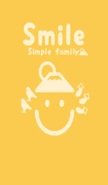 [LINE着せ替え] スマイル＆富士鷹茄子 支子色の画像1