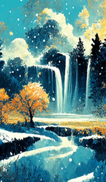 [LINE着せ替え] 優美な冬の風景の着せかえ(Winter-1865)の画像1