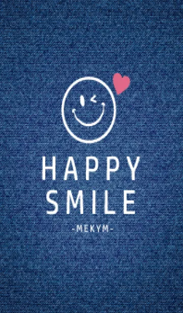 [LINE着せ替え] HAPPY SMILE DENIM HEART - MEKYM 28の画像1