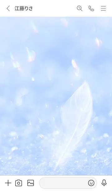 [LINE着せ替え] Real Snow Bokeh #Swan Feather 1-6の画像2