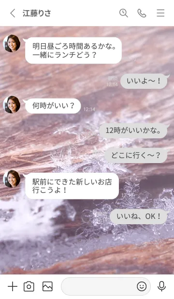 [LINE着せ替え] Real Snow Crystal #2-9の画像3