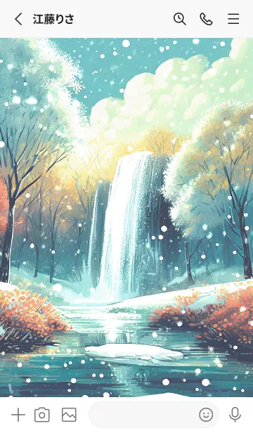 [LINE着せ替え] 優美な冬の風景の着せかえ(Winter-1872)の画像2