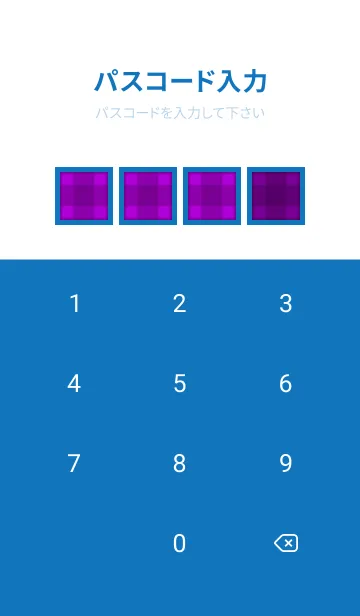 [LINE着せ替え] 紫チェックの着せかえ/ブルー/ホワイトの画像4