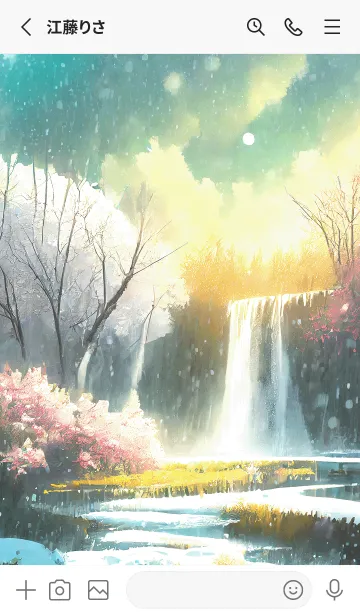 [LINE着せ替え] 優美な冬の風景の着せかえ(Winter-1885)の画像2