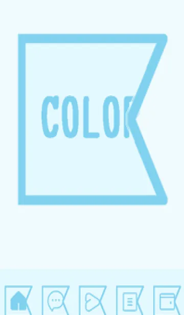 [LINE着せ替え] blue color O48の画像1