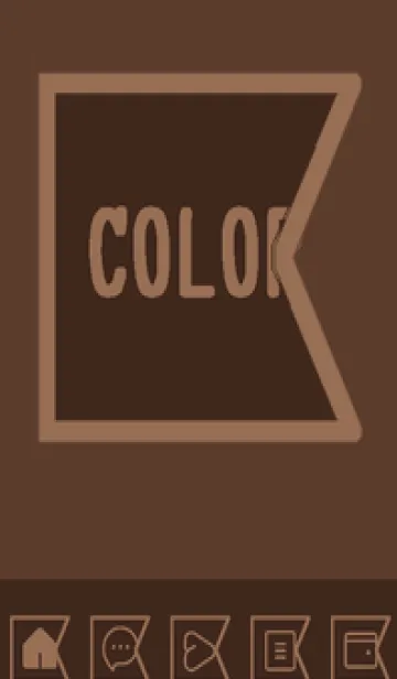 [LINE着せ替え] brown color O46の画像1