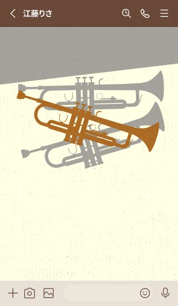 [LINE着せ替え] Trumpet CLR ブロンズの画像2