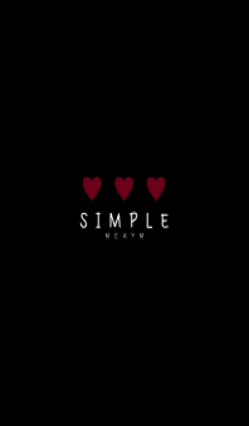 [LINE着せ替え] SIMPLE HEART - BLACK 5の画像1