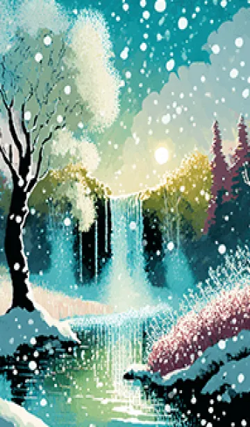 [LINE着せ替え] 優美な冬の風景の着せかえ(Winter-1904)の画像1