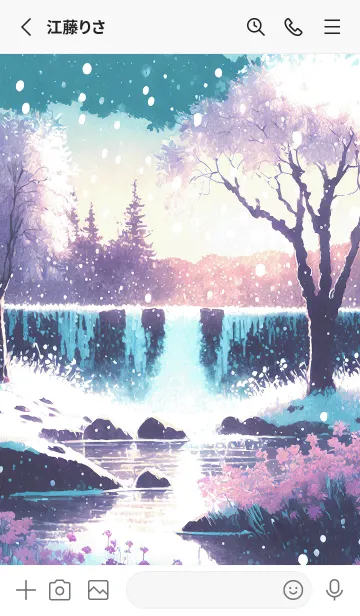 [LINE着せ替え] 優美な冬の風景の着せかえ(Winter-1908)の画像2