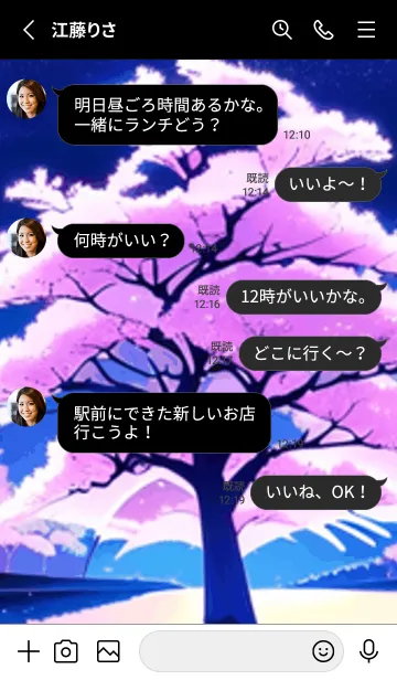 [LINE着せ替え] 冬のサクラ #BJHaR027。の画像3