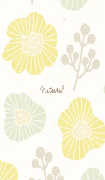 [LINE着せ替え] くすみカラー お花と実17の画像1