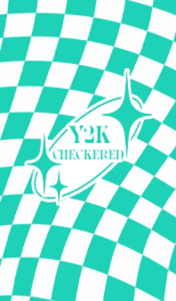 [LINE着せ替え] ✦ Y2K CHECKERED ✦ 04 GREEN 3 ✦の画像1