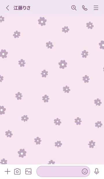 [LINE着せ替え] 小花柄 / lilacpinkの画像2