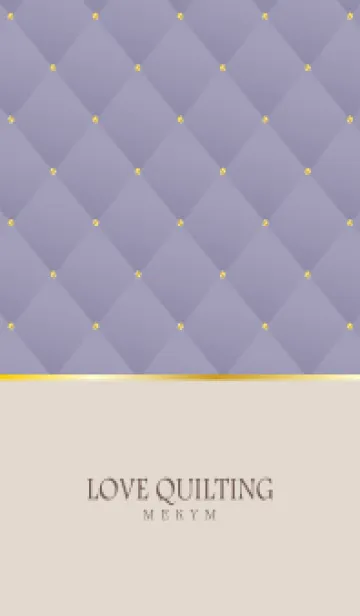 [LINE着せ替え] LOVE QUILTING -dusky purple-の画像1