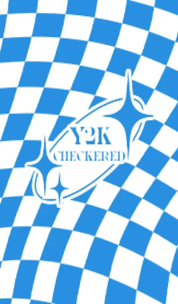 [LINE着せ替え] ✦ Y2K CHECKERED ✦ 04 BLUE 2 ✦の画像1