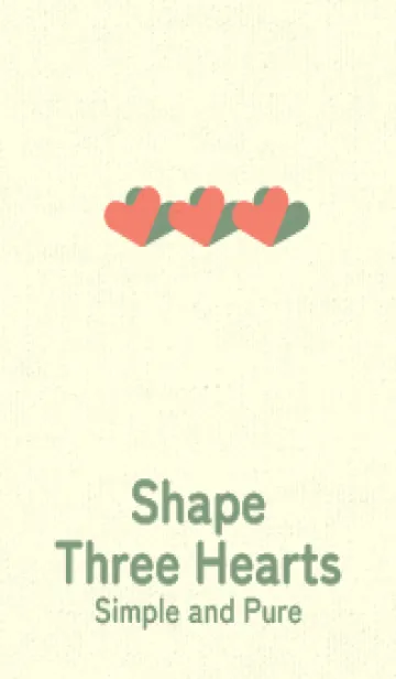 [LINE着せ替え] 3つのハート型の着せかえ 洗朱の画像1