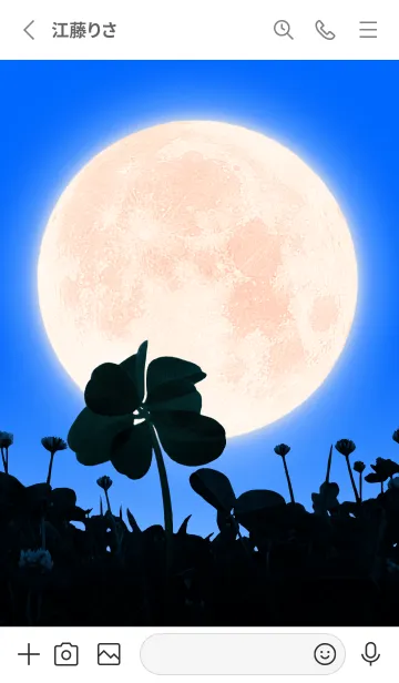 [LINE着せ替え] 七つ葉のクローバー & Full Moon #7-6の画像2