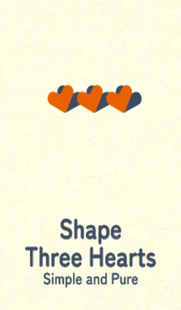 [LINE着せ替え] 3つのハート型の着せかえ 朱色の画像1