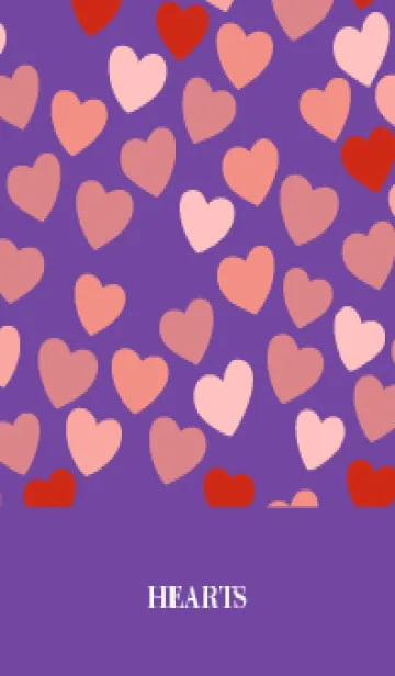 [LINE着せ替え] purple ハートがいっぱいの画像1