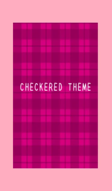 [LINE着せ替え] 赤チェックの着せかえ/ピンクの画像1