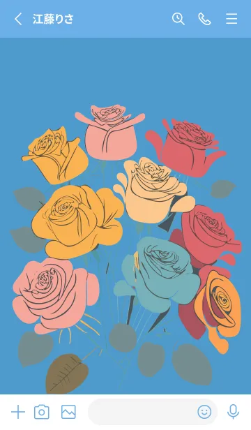 [LINE着せ替え] blue 午後の薔薇の画像2