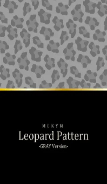 [LINE着せ替え] Leopard Pattern BLACK GRAY 6の画像1