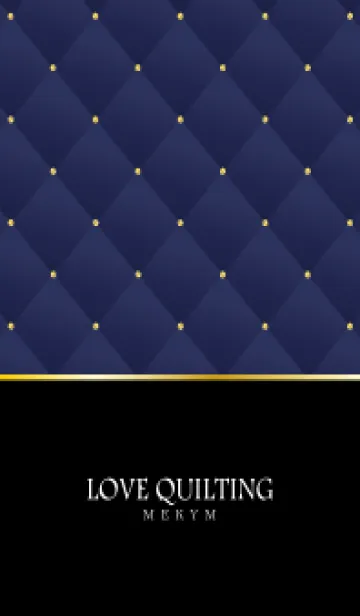 [LINE着せ替え] LOVE QUILTING -chic navy blue-の画像1