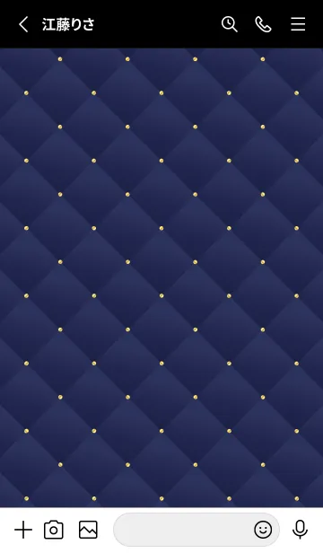 [LINE着せ替え] LOVE QUILTING -chic navy blue-の画像2