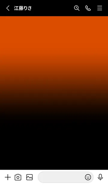 [LINE着せ替え] Black & Deep Orange Theme V.7 (JP)の画像2
