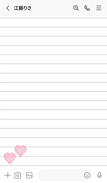 [LINE着せ替え] 幸運ハートのノート/ブルーグレイの画像2