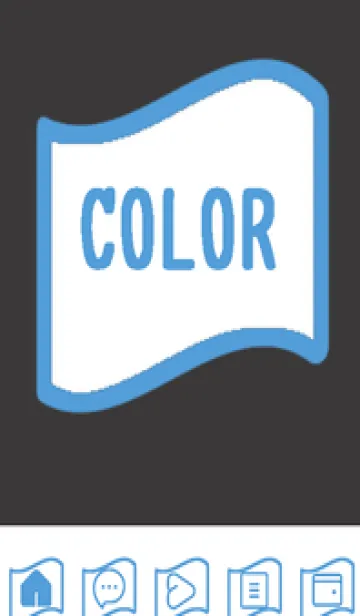 [LINE着せ替え] blue color P50の画像1