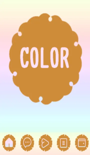 [LINE着せ替え] brown color rainbow G09の画像1