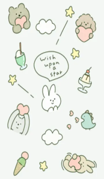 [LINE着せ替え] green♡with love07_1の画像1