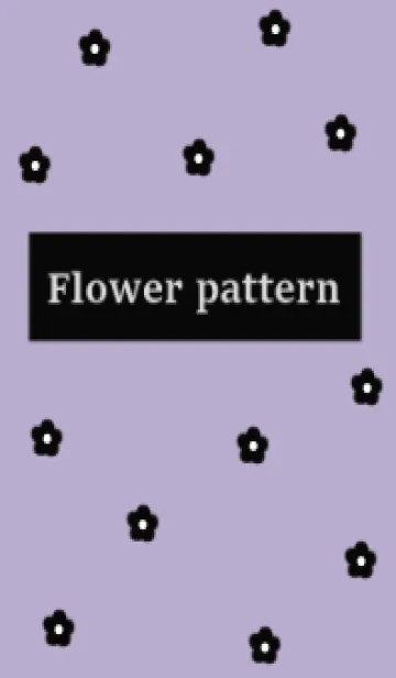 [LINE着せ替え] flower pattern_blackpurpleの画像1